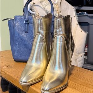 Gold Ankle Boots